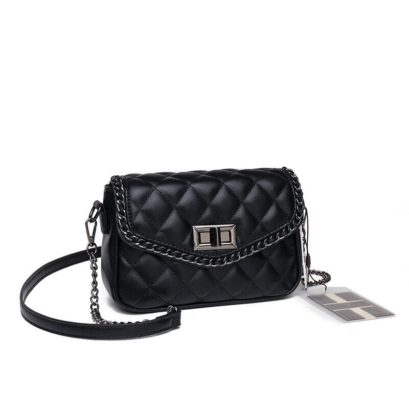 Soft Leather chain bag, women's sling shoulder crossbody bag