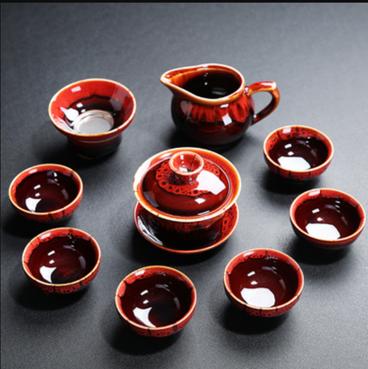 Household ceramic kiln Kung Fu small tea cup set