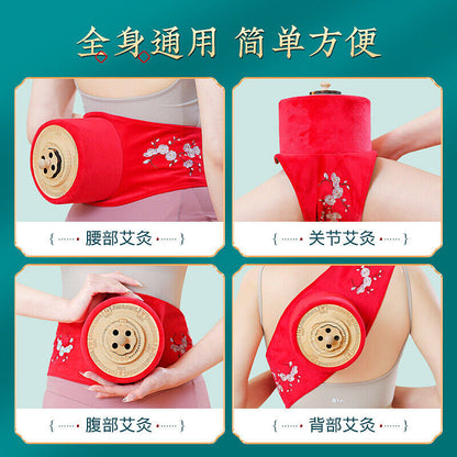 Wooden Portable Household Fumigation Moxibustion Box 艾灸盒木制随身灸家用仪艾灸箱腹部艾炙盒子大号器具熏蒸