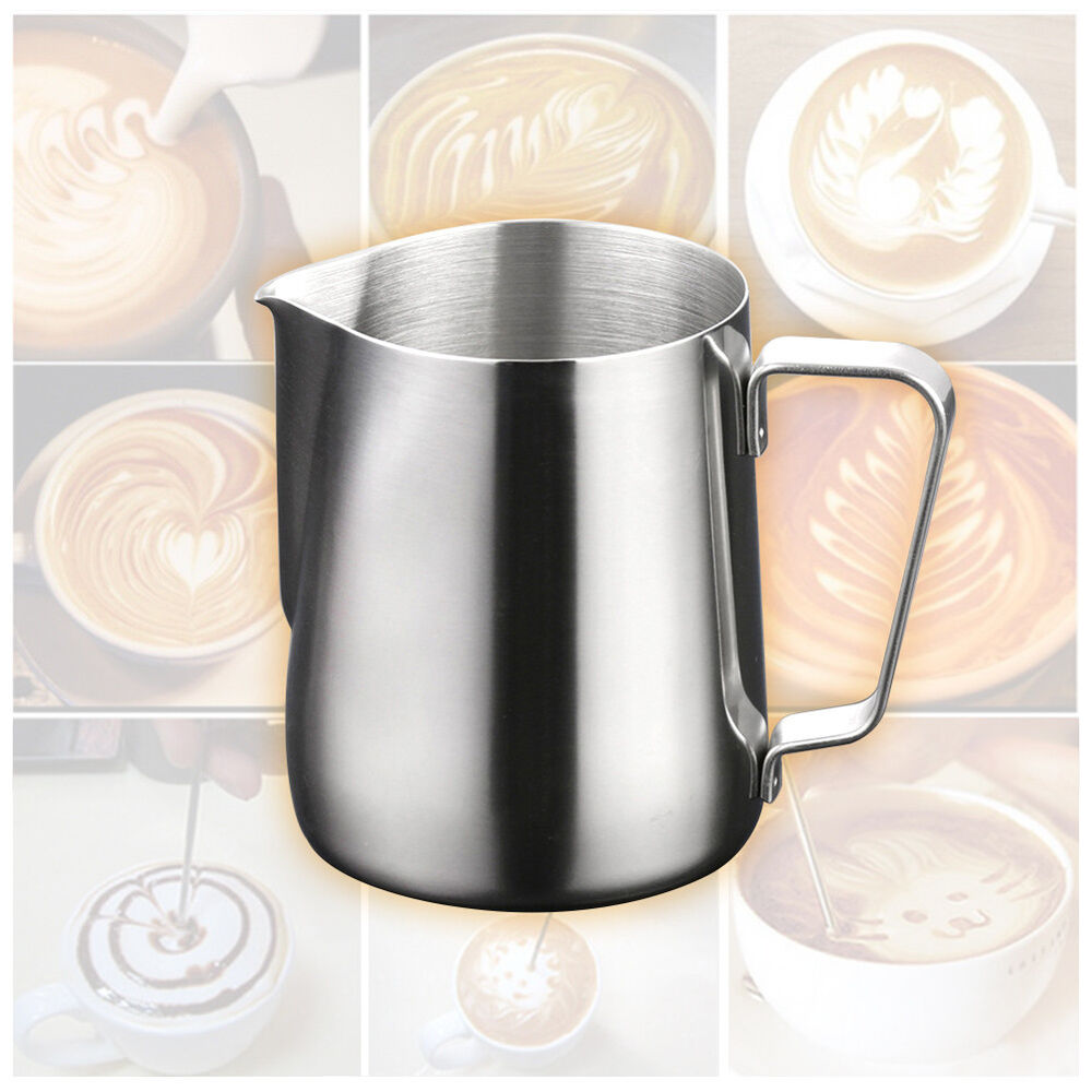 100-1500ML Barista Espresso Coffee Pitcher Latte Milk Cup Frothing Jug Steam New