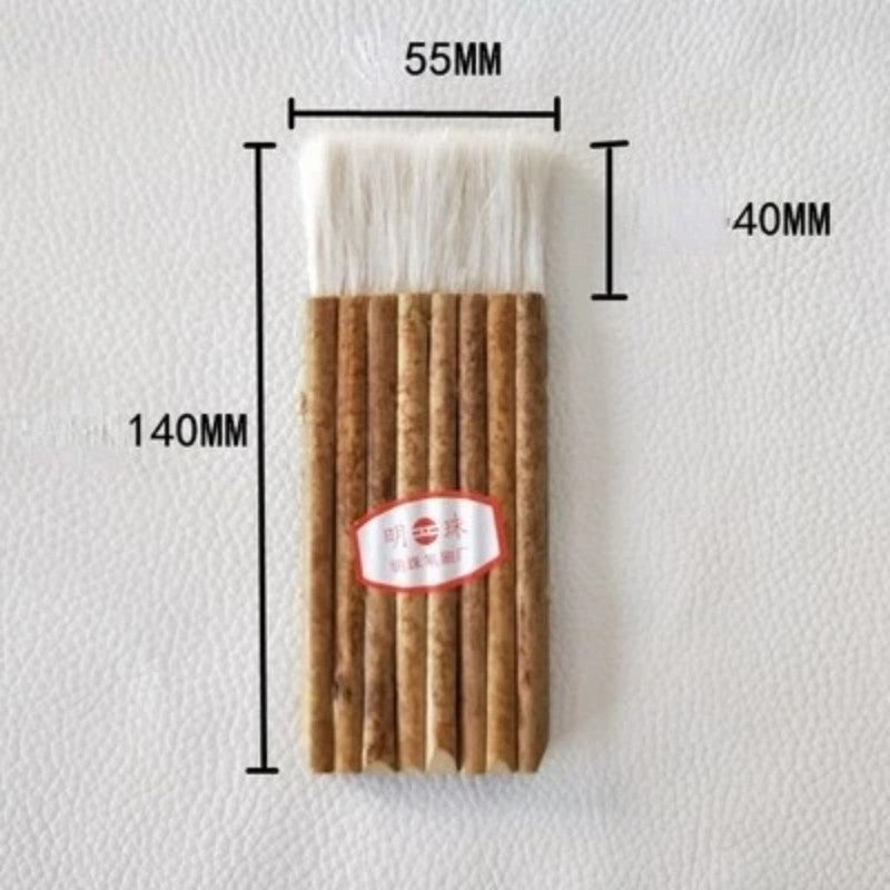 Soft Fleece Line Brush Painting Installation Brush Scrub Brush Bamboo Paint Brush -