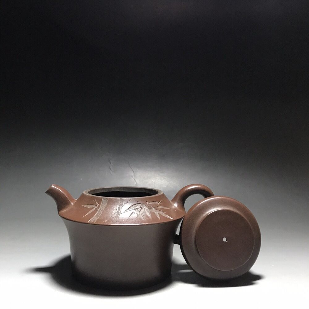 vintage chinese yixing purple clay teapot zisha ceremony carving Collectible art