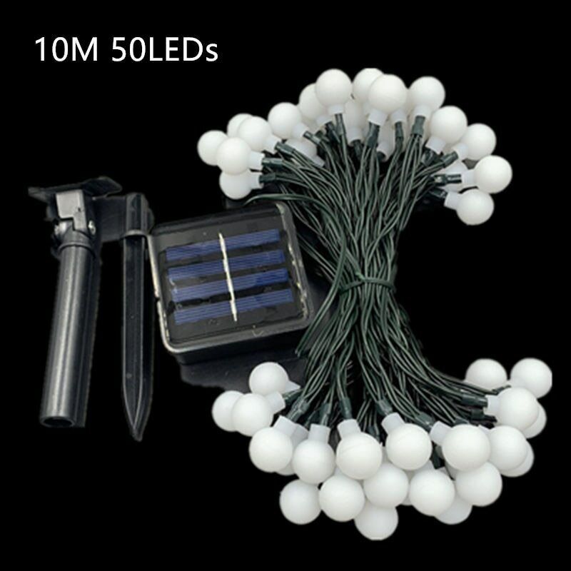 5/10M 20/50 LED Outdoor Lighting String Waterproof Solar Garden Party Lamp Chain