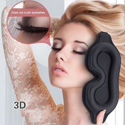 3D Sleep Mask Silk Men Women DryEye Sleeping Padded Shade Cover Travel Blindfold
