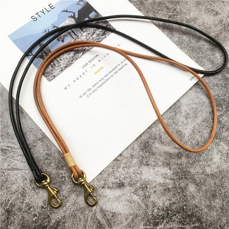 Mobile Phone Straps Cowhide Lanyards Key Leather Card Badge Neck Sling Band 50cm