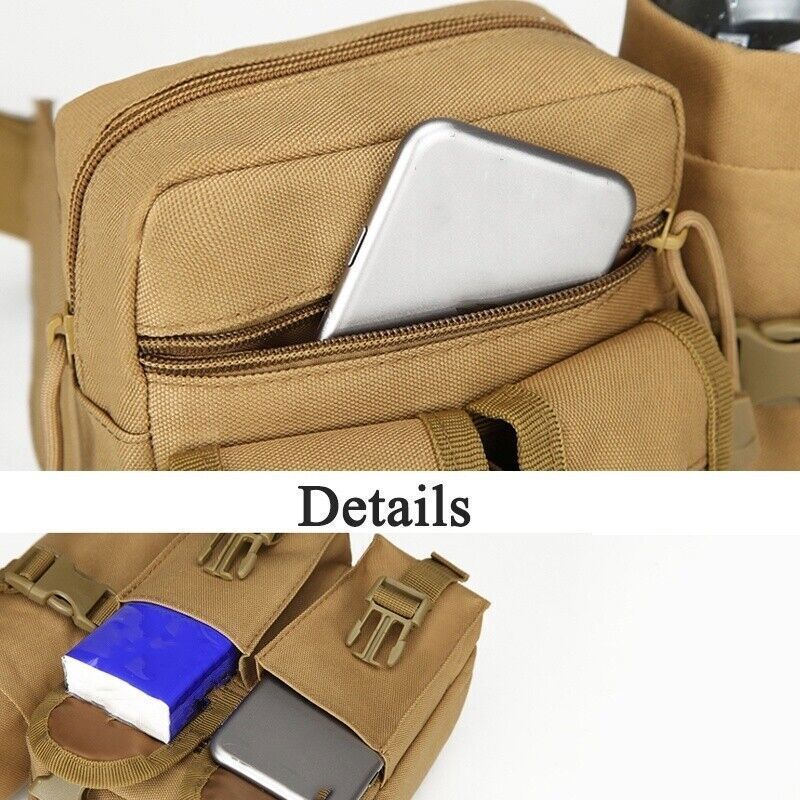Men's Tactical Casual Fanny Pouch Waist Bag Packs Outdoor Military Bag