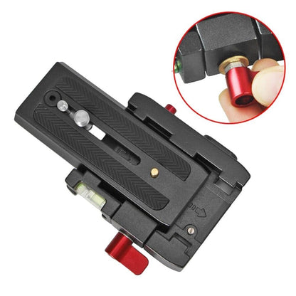 Quick Release Plate Camera Tripod Base with QR Clamp Adapter 1/4" and 3/8" Screw
