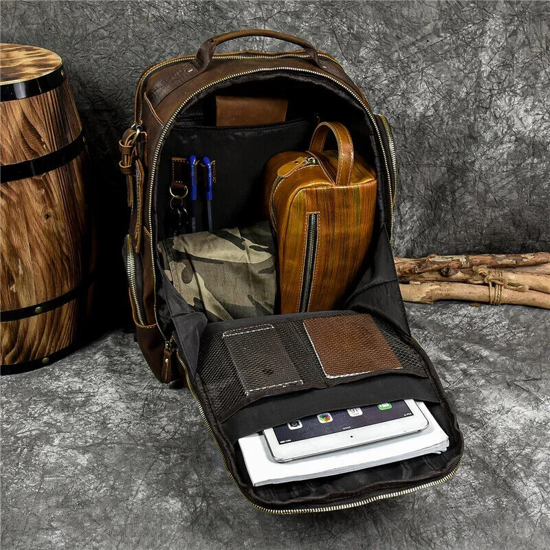 Bags Men's Backpack Backpack Travel Backpack School Bag Men Leather Daypack