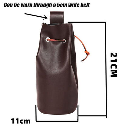 Medieval Coin Pouch Bag Waist Belt Costumes PU Leather Drawstring Purse