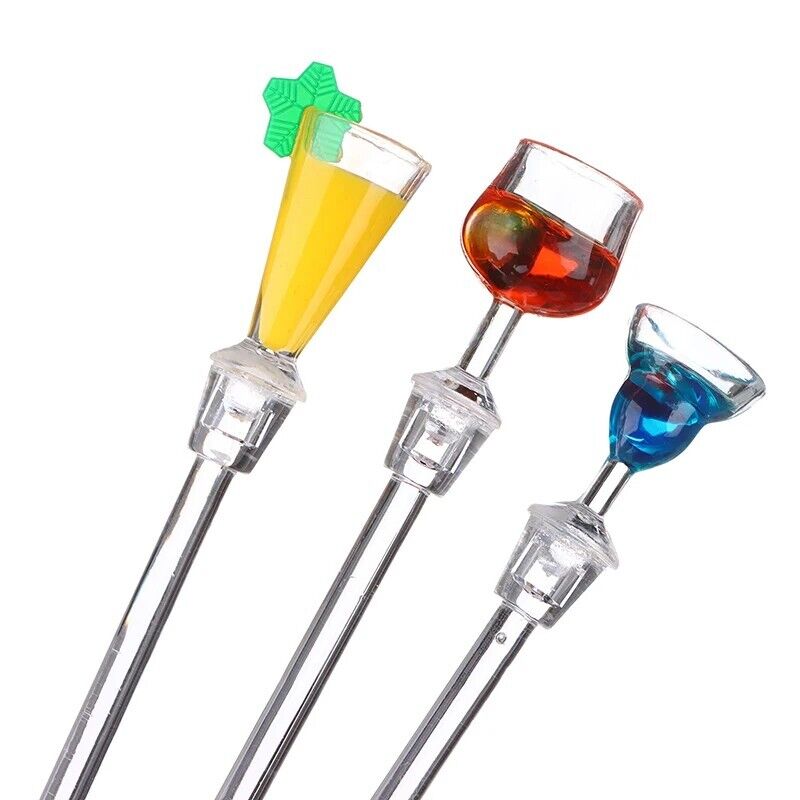 Cocktail Stirrer 5Pcs Acrylic Coffee Mixer Beverage Stick Blender Bar Tools 23cm