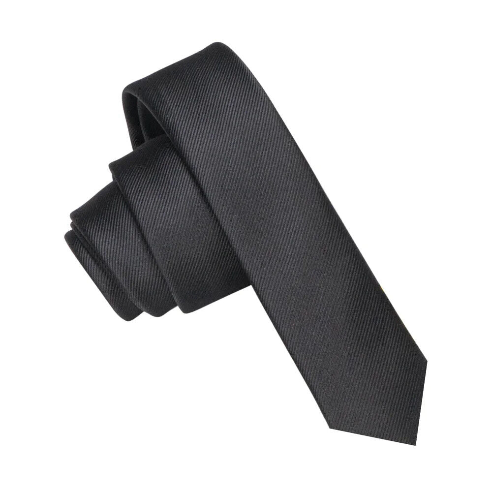 Men Casual Necktie 4cm Silk Solid Twill Ties Classic Women Lounge Suit Accessory