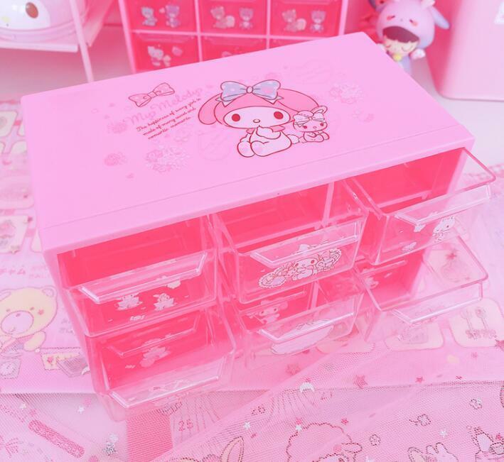 Super Cute My Melody Desk Jewelry Box Case Storage Organizer Case Stationery Box
