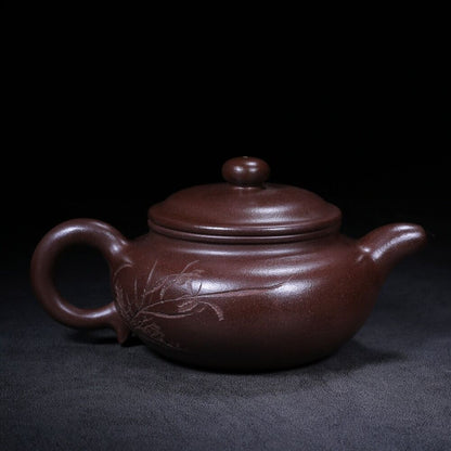 Chinese Yixing Zisha Clay Handmade Exquisite Teapot （仿古 底款：景舟手制）