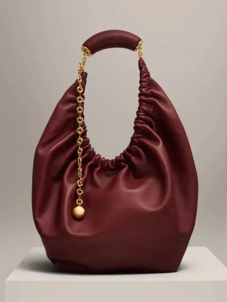 Shoulder Bag Blogger Same Cowhide Chain Underarm Bag Handbag