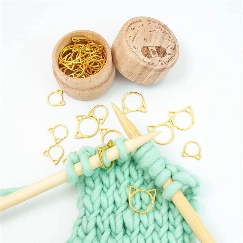 Stitch Markers 30 Pcs Cat Ears Metal Needle Clips Knitting Crochet Locking Latch