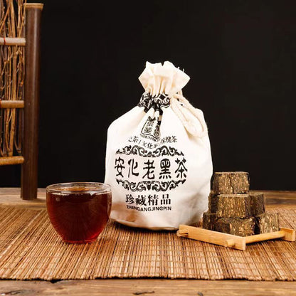 250g/500g Anhua Old Dark Tea Chinese Organic Dark Tea Brick Black Tea Slimming