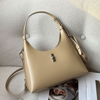 Genuine Leather Bag Small Single Shoulder Purse Versatile Crossbody Underarm Bag