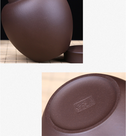 On Sales Sealed Canister For Loose Tea Real Yixing Zisha Purple Clay Tea Caddy