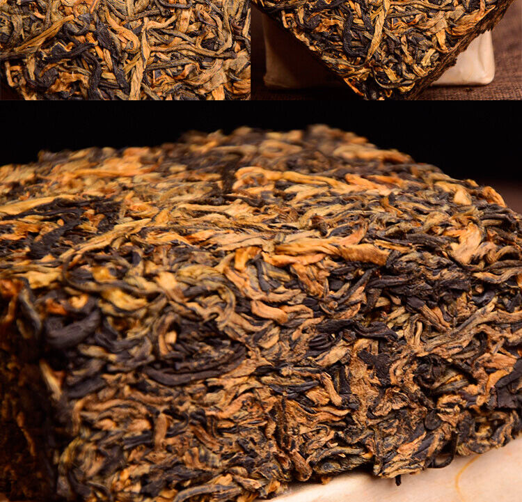 250g 400 Years Ancient Tree Golden Buds Dian Hong Yunnan Black Tea Brick Red Tea