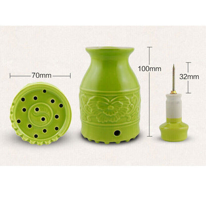 1Pc Ceramic Moxibustion Pot Moxa Article Mugwort Roll Burner Tool Wormwood 艾灸艾草