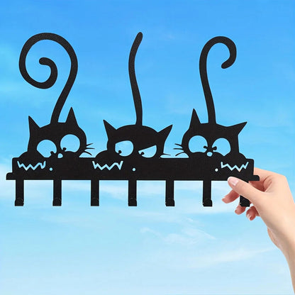 Multi-Purpose Three Kitten Hooks - Organizing Keys, Clothes, Towels
