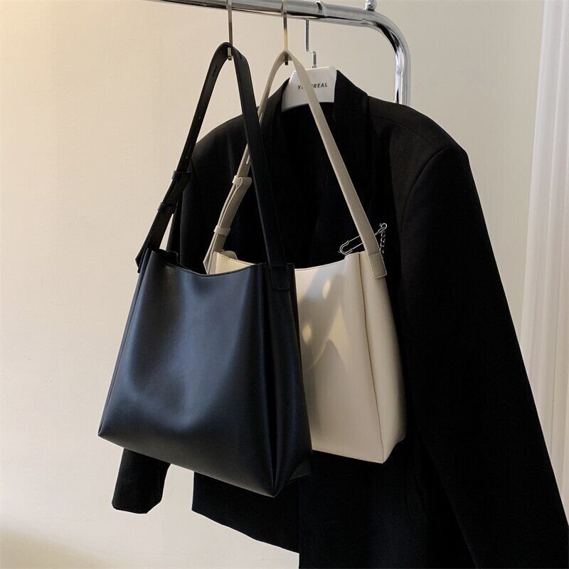 Women Tote Bags 2 Pcs/Set Shoulder Bag Wide Leather Female Handbags