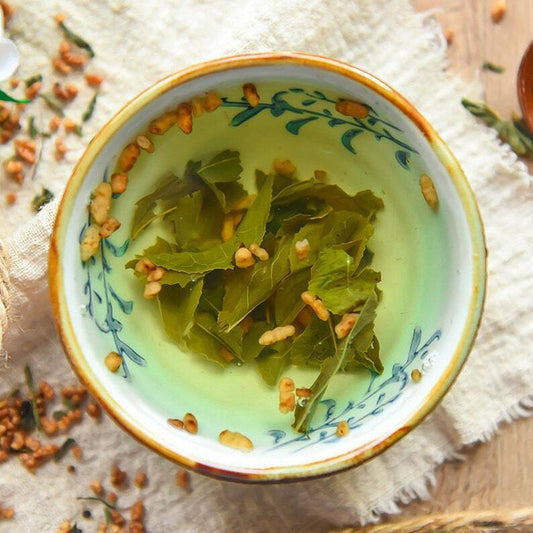 Organic Genmaicha Toasted Brown Rice Tea Loose Leaf Green Tea Dried Herb