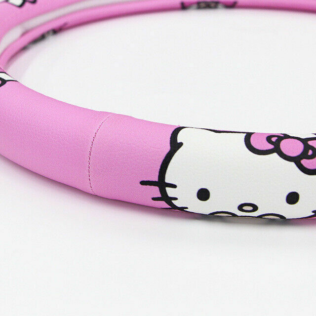 Hello Kitty Cat Car Steering Wheel Cover Comfortable Anti-Slip Car Decoration