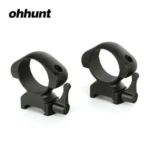 2PCS 25.4mm Stainless Steel Scope Rings Low Medium High Mount Fit 20mm Picatinny
