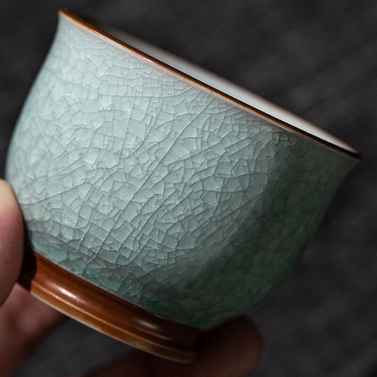 Ice Flower Ceramic Teacup Novelty Kung Fu Cup Drinkware