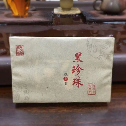 250g Yunnan Old Pu-erh Ripe Tea Brick 2019 Hei Zhen Zhu Shu Pu'er Tea Pu-erh Tea