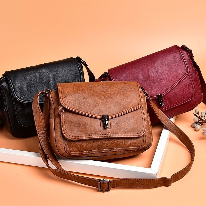Vintage Shoulder Messenger Bag Purses Handbags Soft Leather Crossbody Bags Small