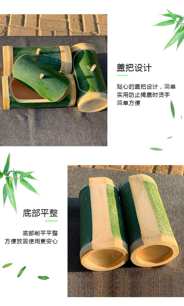 Handmade natural bamboo steaming rice bucket