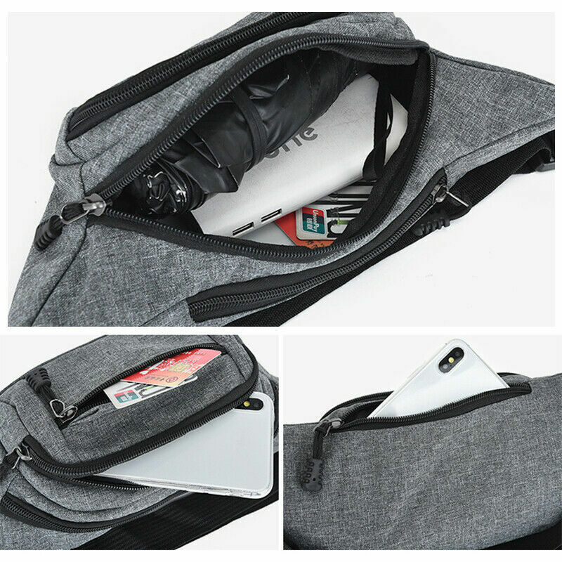 Waist Bag pack Purse Casual Large Phone Belt Bag Pouch Canvas Travel Bags