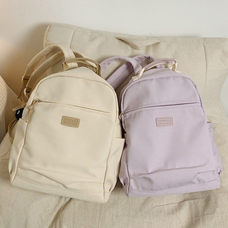 Waterproof Nylon Backpack Multifunction Traveling Bag Soft Schoolbag 39*13*32 CM