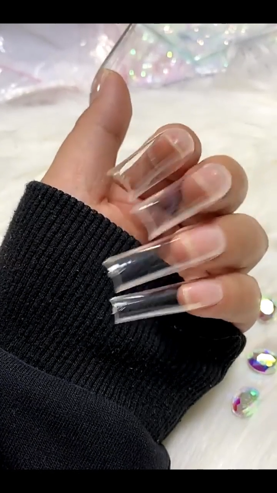 False Nail Tips 240Pcs XXL Square Full Covers Luxury Gel Press On Manicure Tools