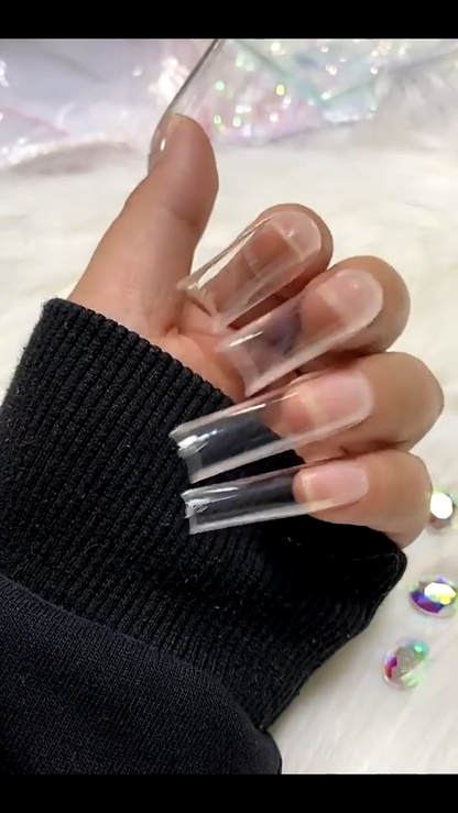 False Nail Tips 240Pcs XXL Square Full Covers Luxury Gel Press On Manicure Tools