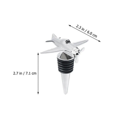 Wine Bottle Stoppers Zinc Alloy Silicone Airplane Shaped Vacuum Sealer Beer Cork