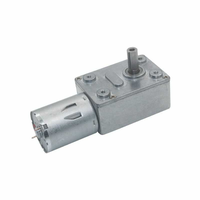 Drive Reduction Gear Motor 6V 12V 24V 2RPM to 150RPM DC Worm Low Speed DIY 24kg