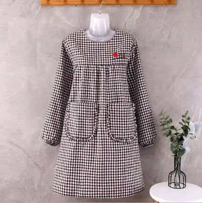 Aprons Cotton Long Sleeved Waist Kitchen Cooking Housework Farm Working Overalls