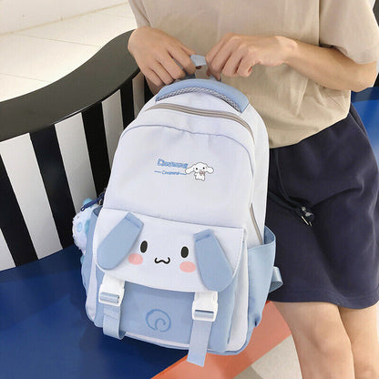 My Melody Kuromi Cinnamoroll Backpack Student Schoolbag Travel Computer Bag Gift
