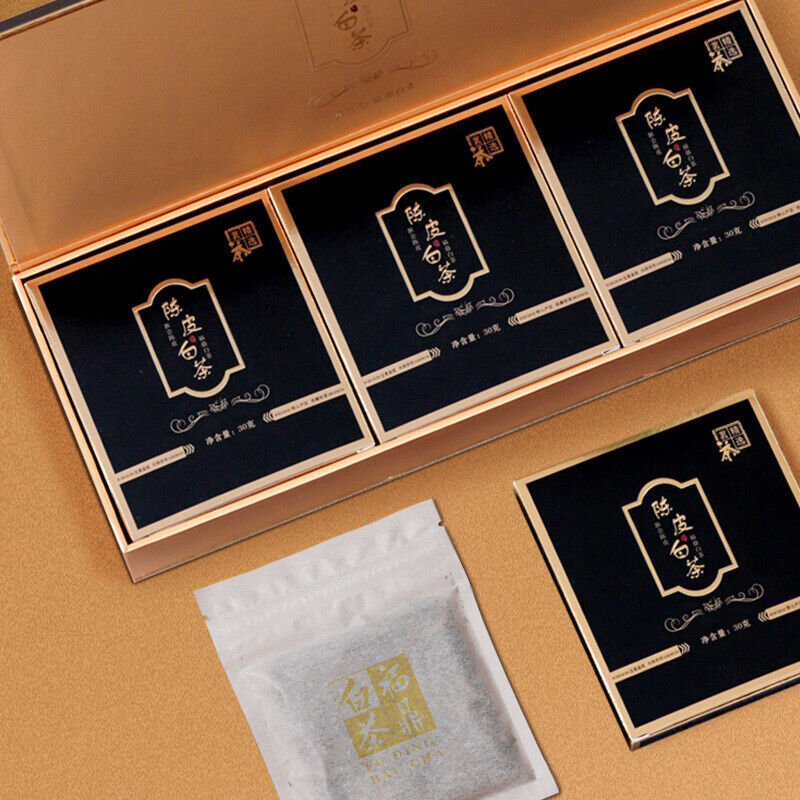 黑金 Chenpi White Tea 福鼎 Old White Tea Gongmei Shoumei Small Square Pieces Tea