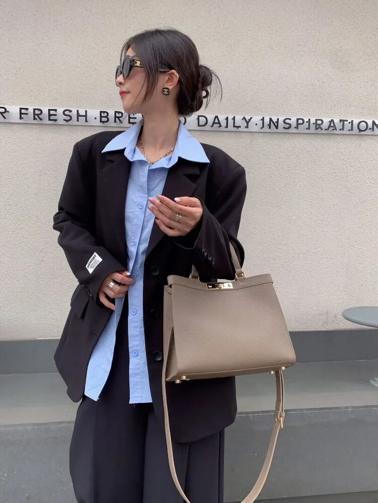 Autumn and Winter Layer Cowhide Handbag Leather Shoulder Satchel Briefcase