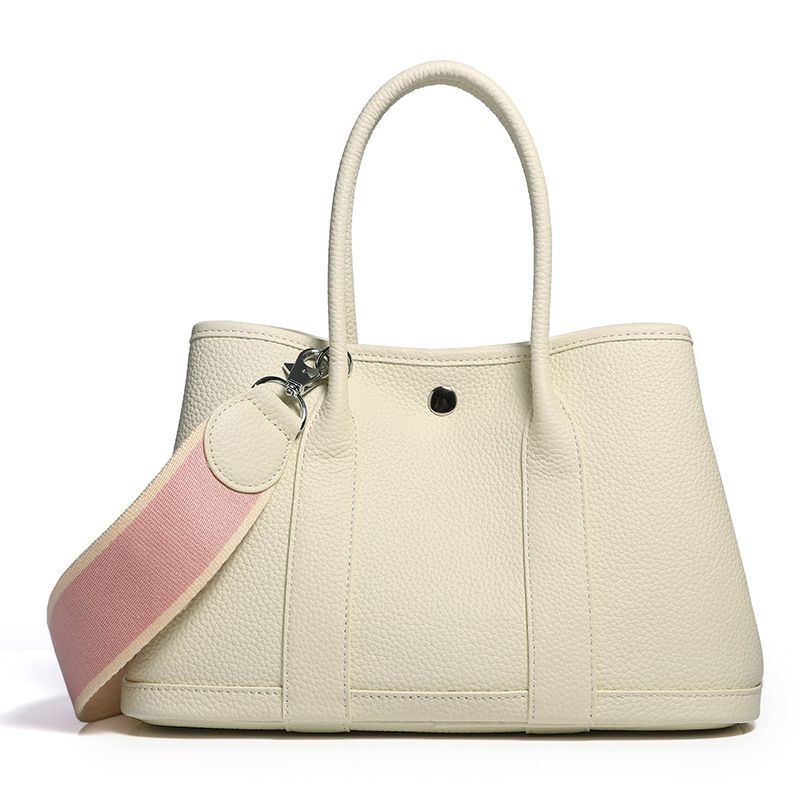 Genuine Leather Shoulder Bags Cow Leather Handbag Wide Strap Tote Bags Handbag