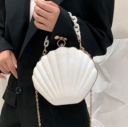 Chain Shell Bag Portable Small Bag Printed Shoulder Messenger Bag 20*6*17 CM 1PC
