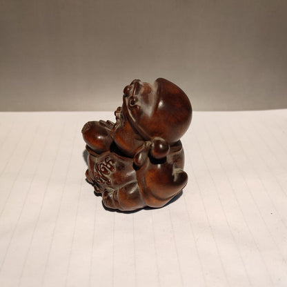 buddha home decor living room sculptures wood carved figures gift wooden statue