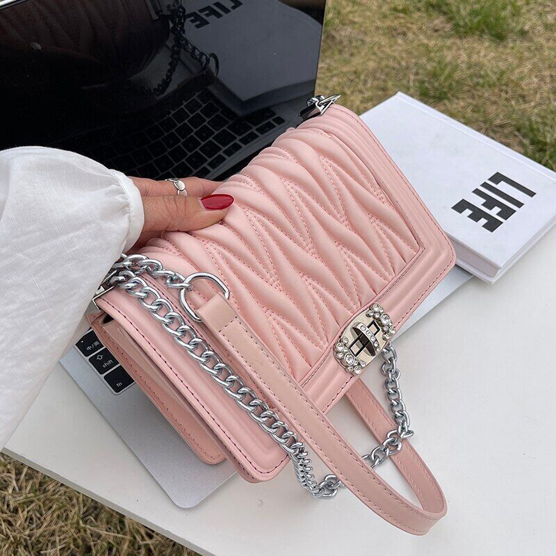Chain Handle Shoulder Messenger Bags for Woman Square Bag
