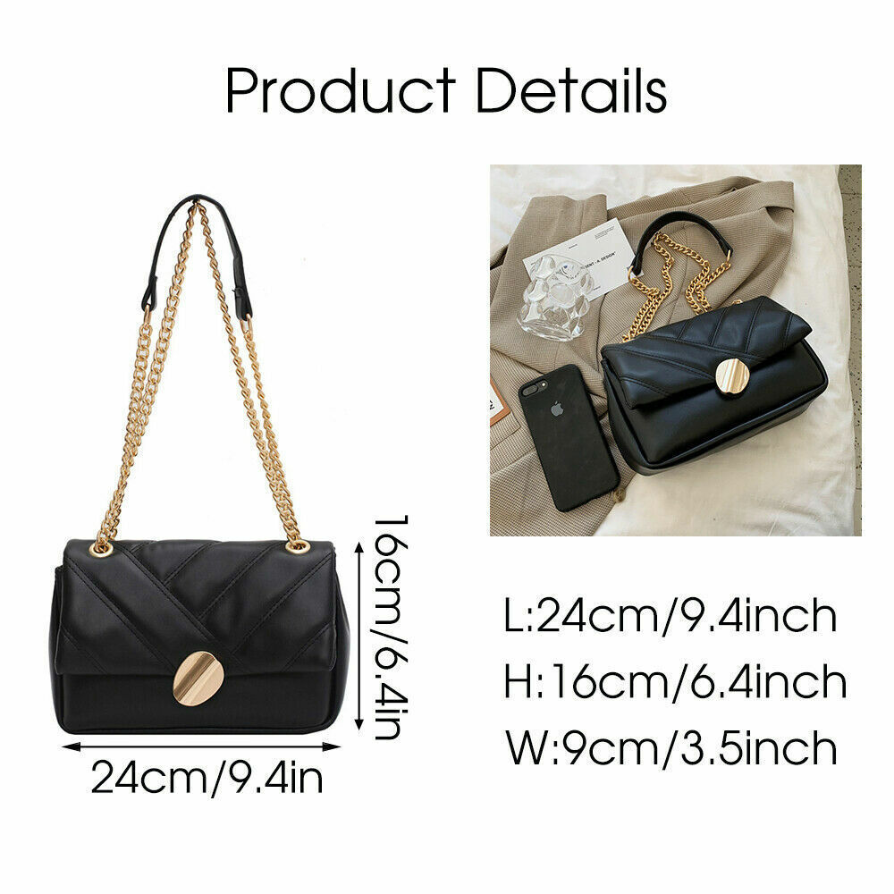Ladies Hand Bags Shoulder Bags Women Chains Crossbody Bag PU Leather Handbags
