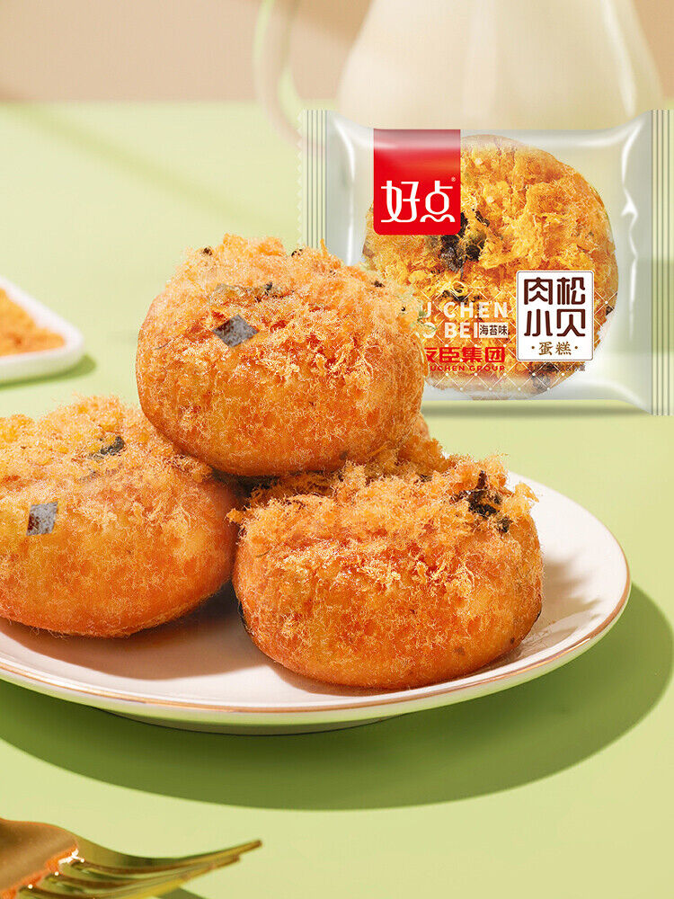 500g Youchen Meat Floss Seaweed Cakes Chinese Specialty Snack 友臣肉松小贝中国特产点心面包零食