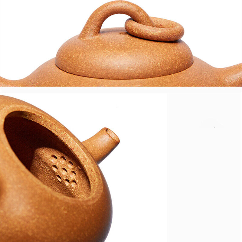 full handmade tea pot marked Chinese character carved pot yixing zisha duan clay